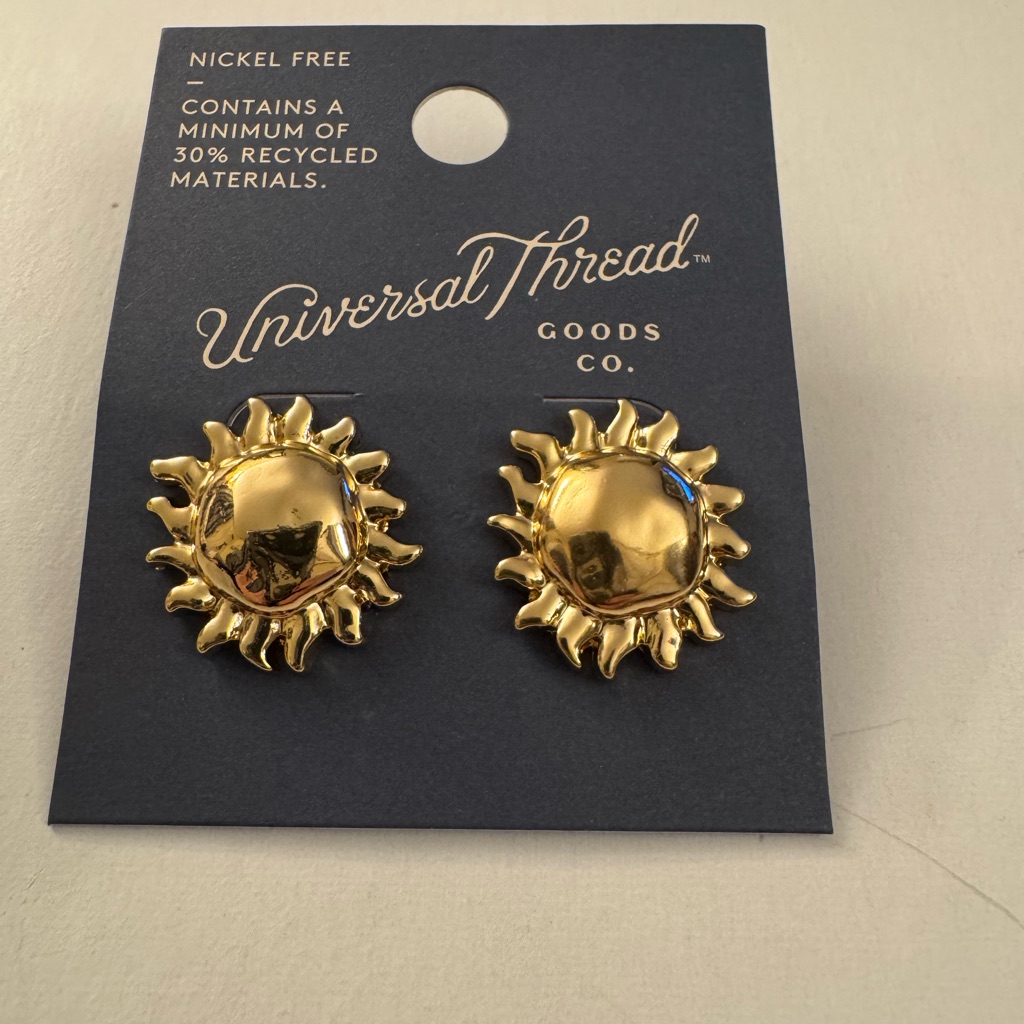 Universal Thread Sunburst Gold Stud Earrings Sun Lx9